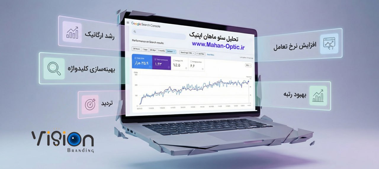 سئو وبسایت عینک فروشی ماهان اپنیک | حمید عمیدیان